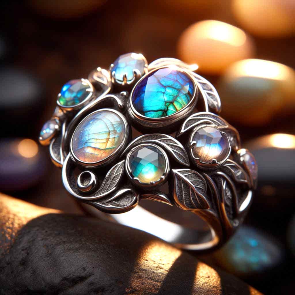 Renk Değiştiren Doğal Taşlı Yüzük