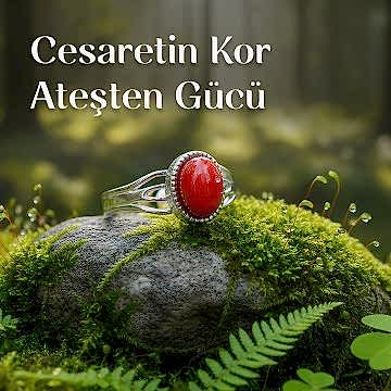 Akik Taşı Çelik Yüzük - Kararmaz