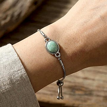 Amazonit Taşı Çelik Bileklik – Kararmaz