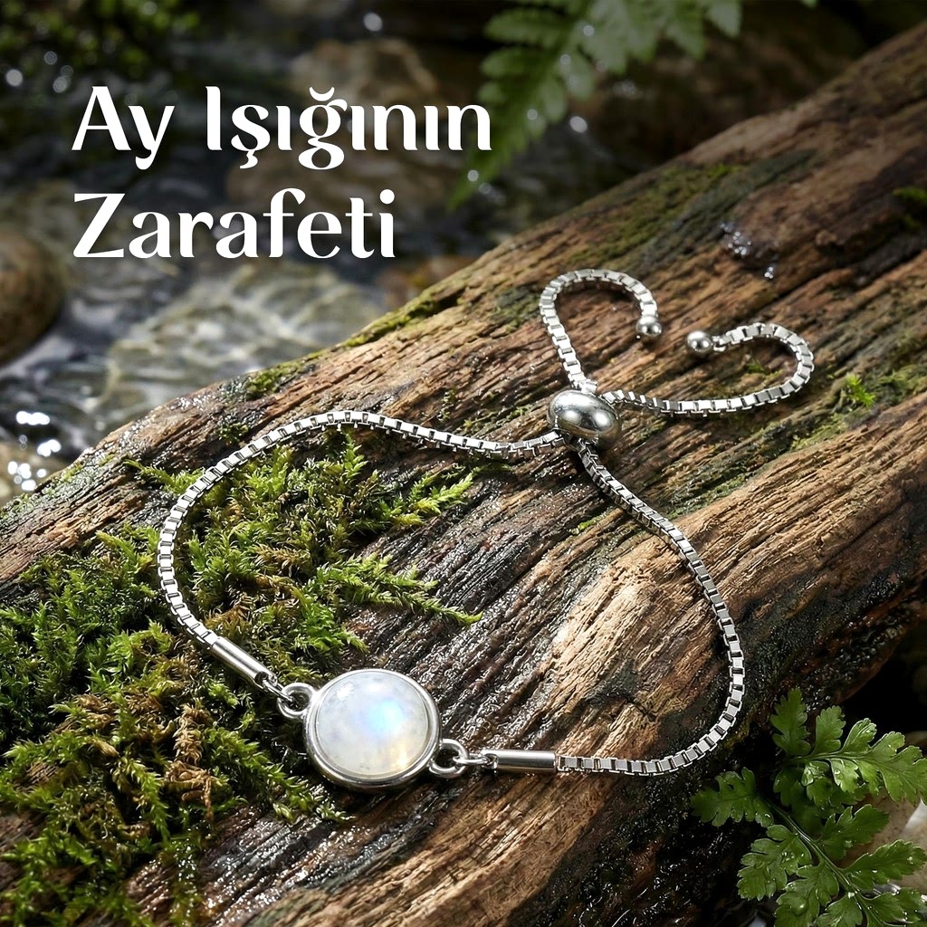 Ay Taşı Çelik Bileklik 10 mm – Kararmaz