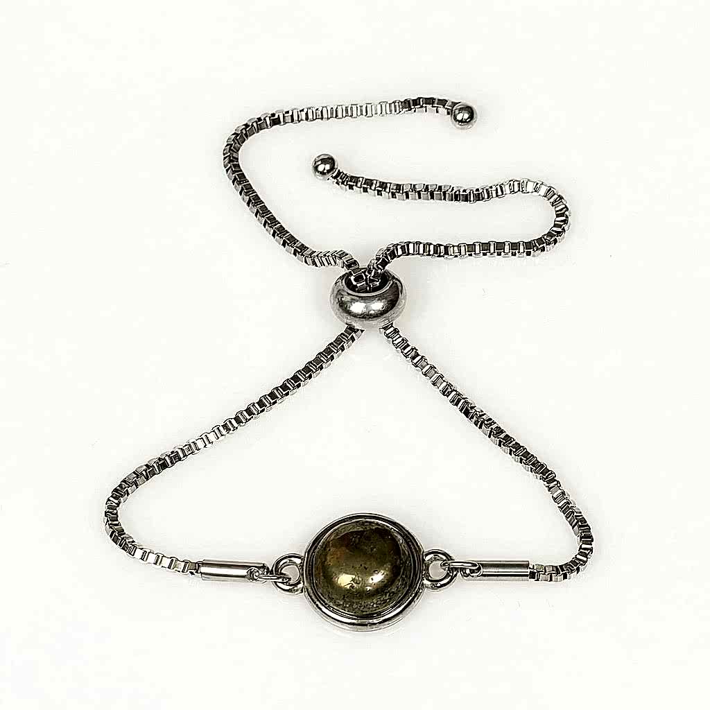 Pirit Taşı Çelik Bileklik 10 mm – Kararmaz