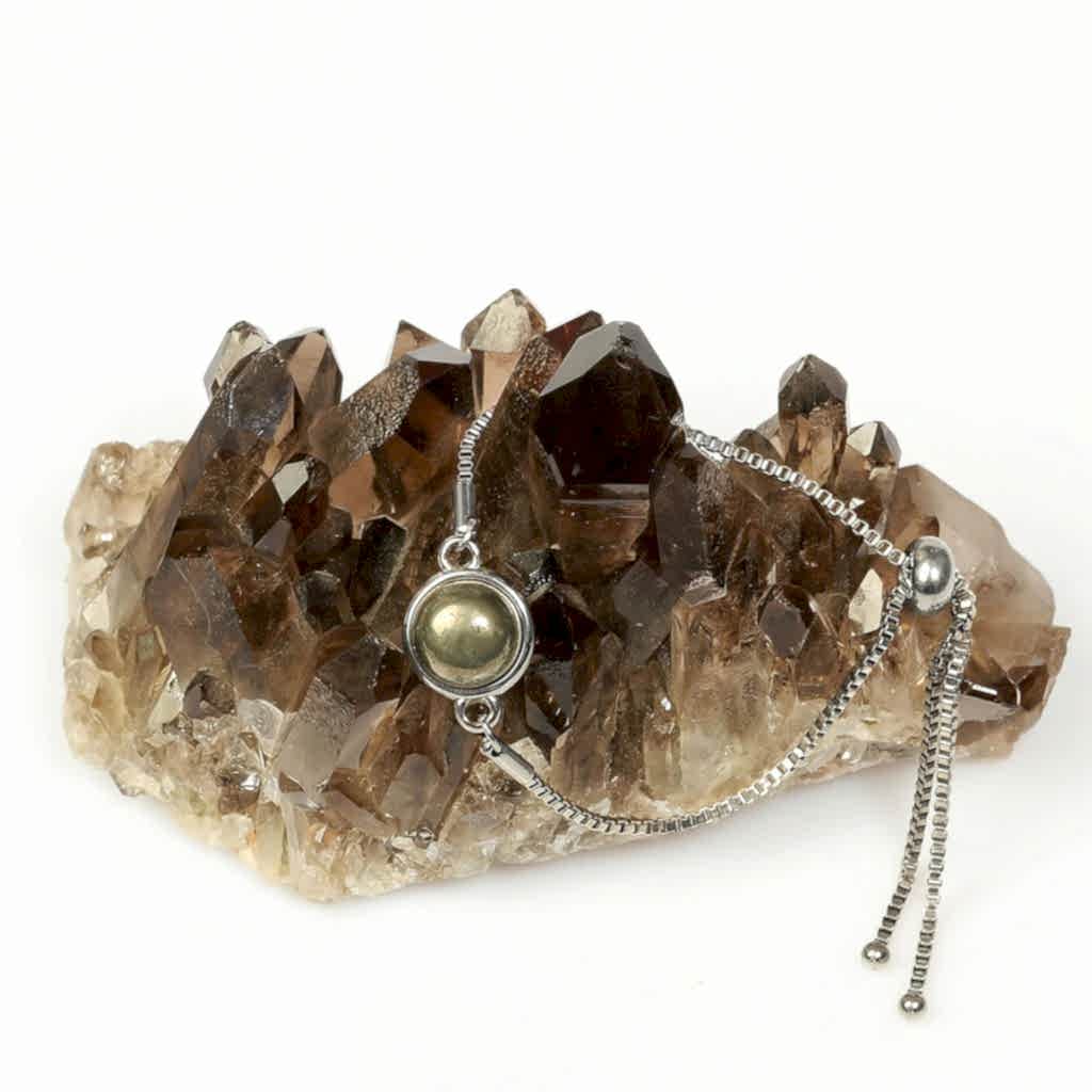 Pirit Taşı Çelik Bileklik 10 mm – Kararmaz