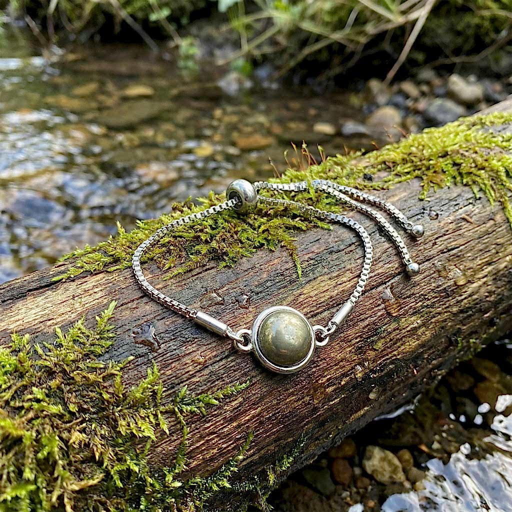 Pirit Taşı Çelik Bileklik 10 mm – Kararmaz