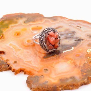 Akik Taşı Ayarlamalı Yüzük