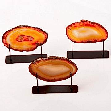 Akik Taşı Plaka - Metal Standlı