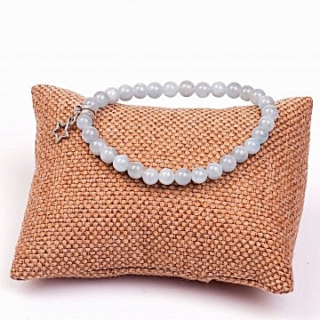 Akuamarin Taşı Bileklik ( 6 mm )