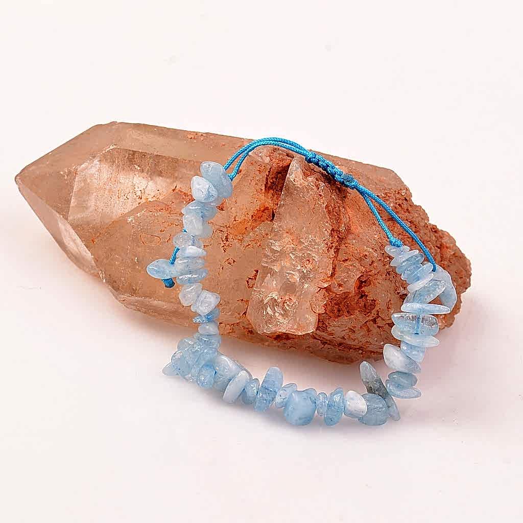 Akuamarin Taşı Bileklik - Ayarlamalı Akuamarin Taşı Bileklik - Ayarlamalı