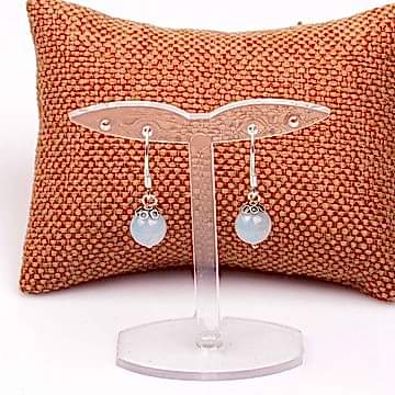 Akuamarin Taşı Gümüş Küpe