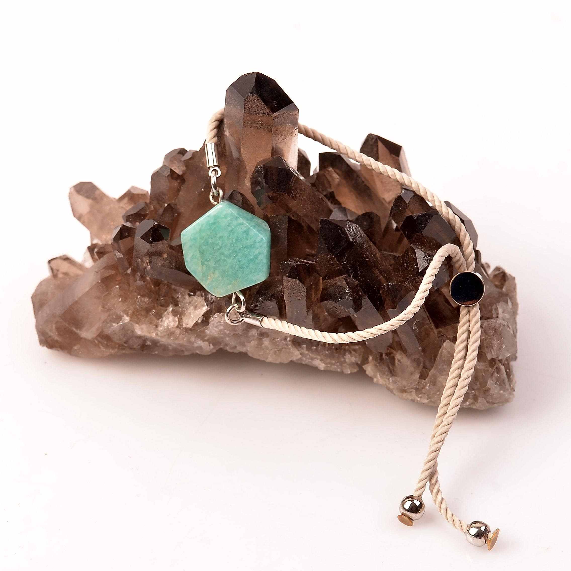 Amazonit Taşı Ayarlamalı Bileklik