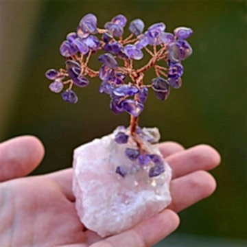 Ametist Taşı Ağaç – Pembe Kuvars Taşlı