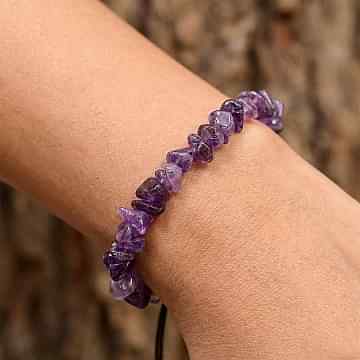Ametist Taşı Bileklik - Ayarlamalı