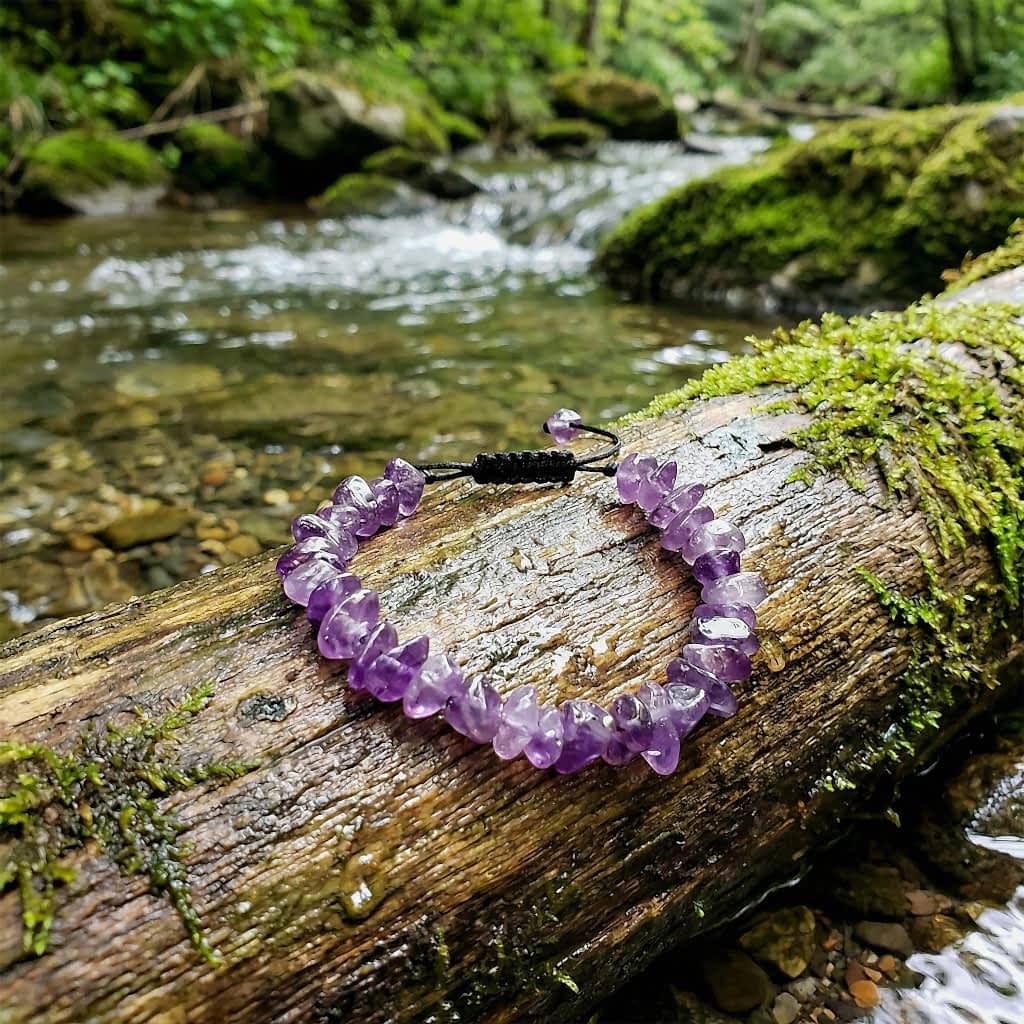 Ametist Taşı Bileklik - Ayarlamalı