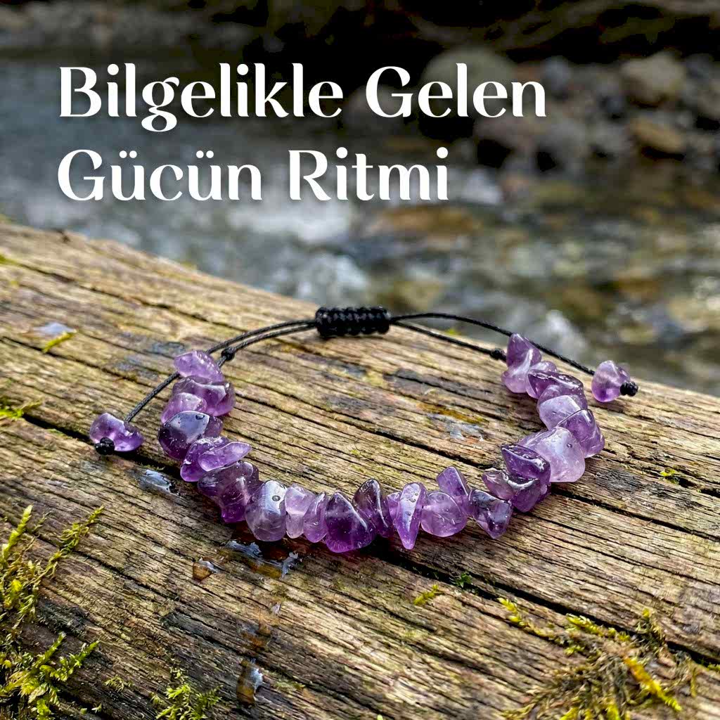 Ametist Taşı Bileklik - Ayarlamalı