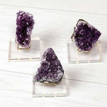 Ametist Taşı Ham Parça –Plexi Stantlı