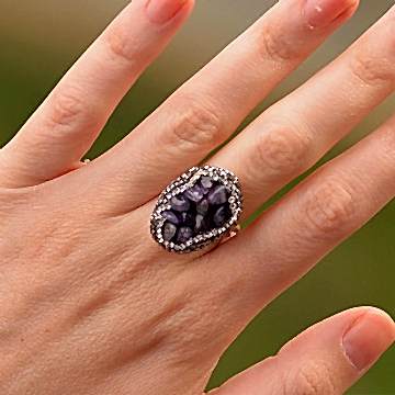 Ametist Taşı Yüzük - Ayarlamalı