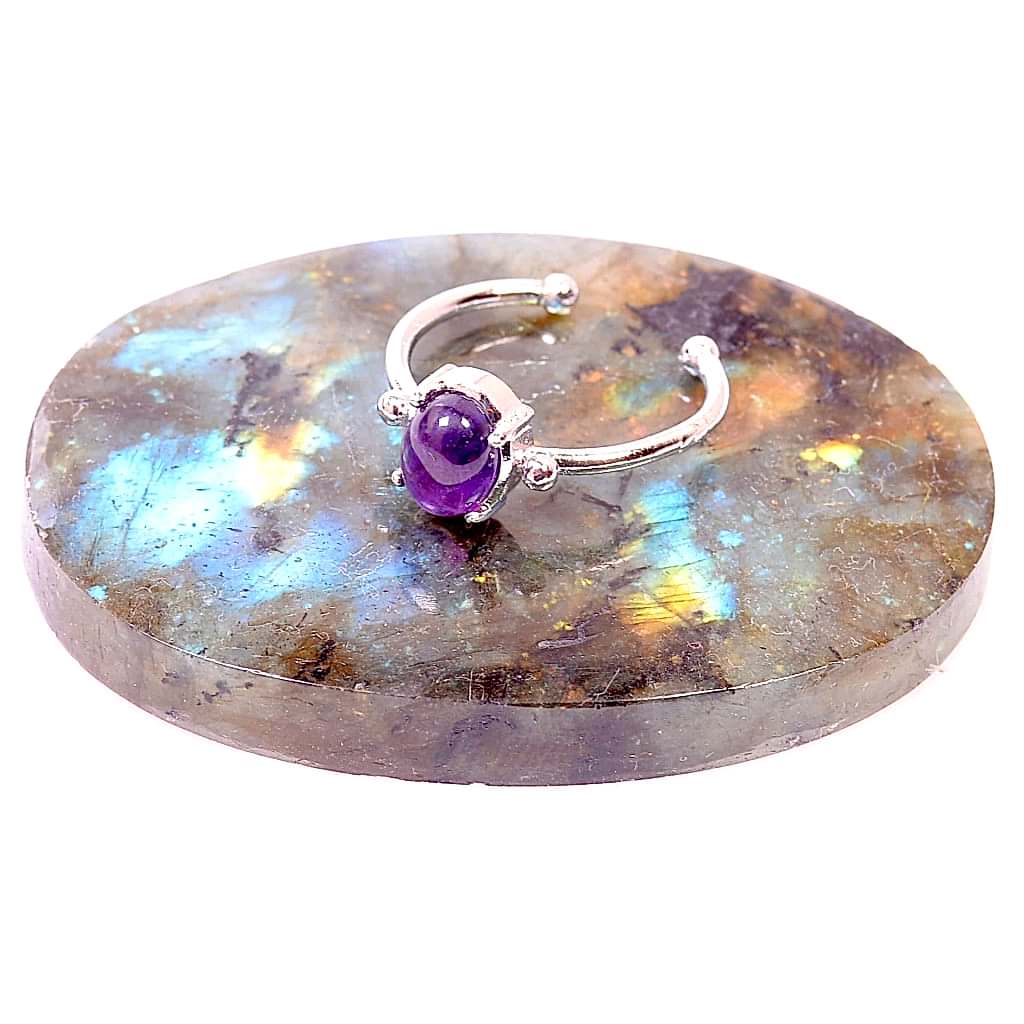 Ametist Taşı Yüzük - Ayarlamalı Ametist Taşı Yüzük - Ayarlamalı