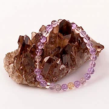 Ametrin Taşı Bileklik - 6 mm ( Gümüş Aparat )