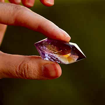 Ametrin Taşı Çift Uçlu Kazık