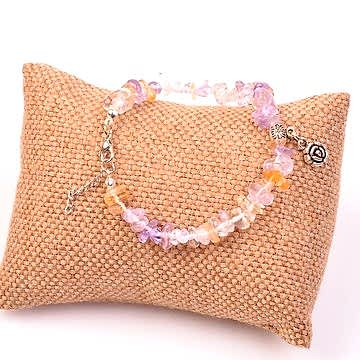 Ametrin Taşı Şekilsiz Bileklik