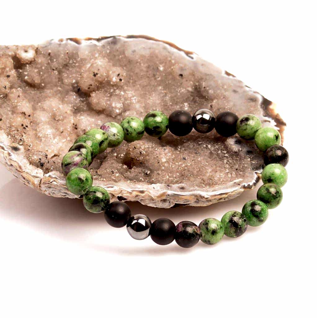 Anyolit Taşı Bileklik   Ruby in Zoisit Taşı