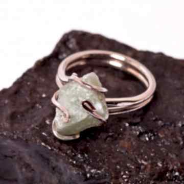 Aventurin Taşı Ayarlamalı Yüzük -Ham Aventurin