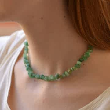 Aventurin Taşı Şekilsiz Kolye