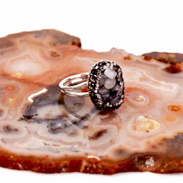 Ay Taşı Yüzük - Ayarlamalı