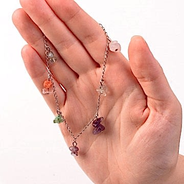 Çakra Taşlarından Halhal - Kararmaz Zincirli