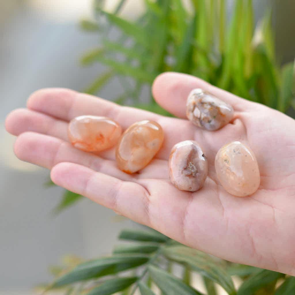 Çiçek Akik Taşı Kütle - Flower Agate