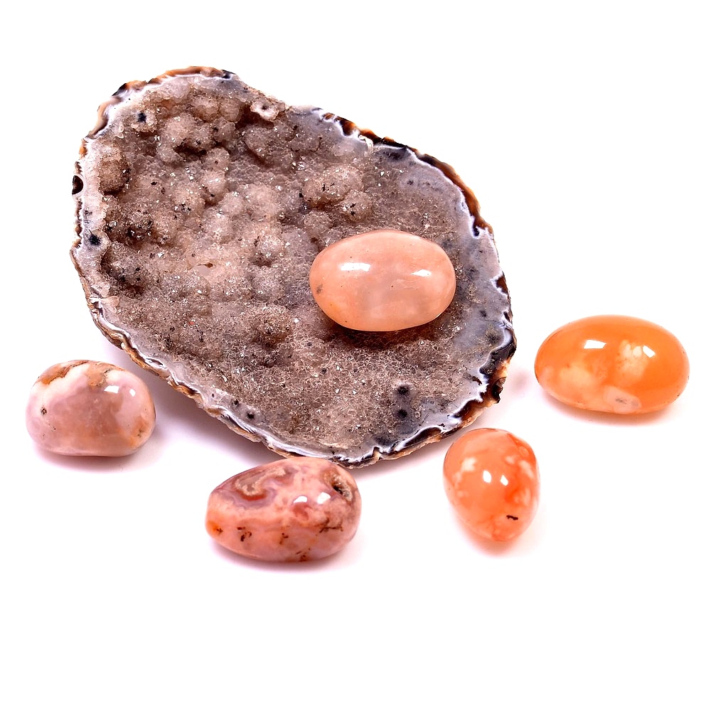 Çiçek Akik Taşı Kütle - Flower Agate