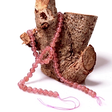 Çilek Kuvars Taşı Dizi - 6 mm