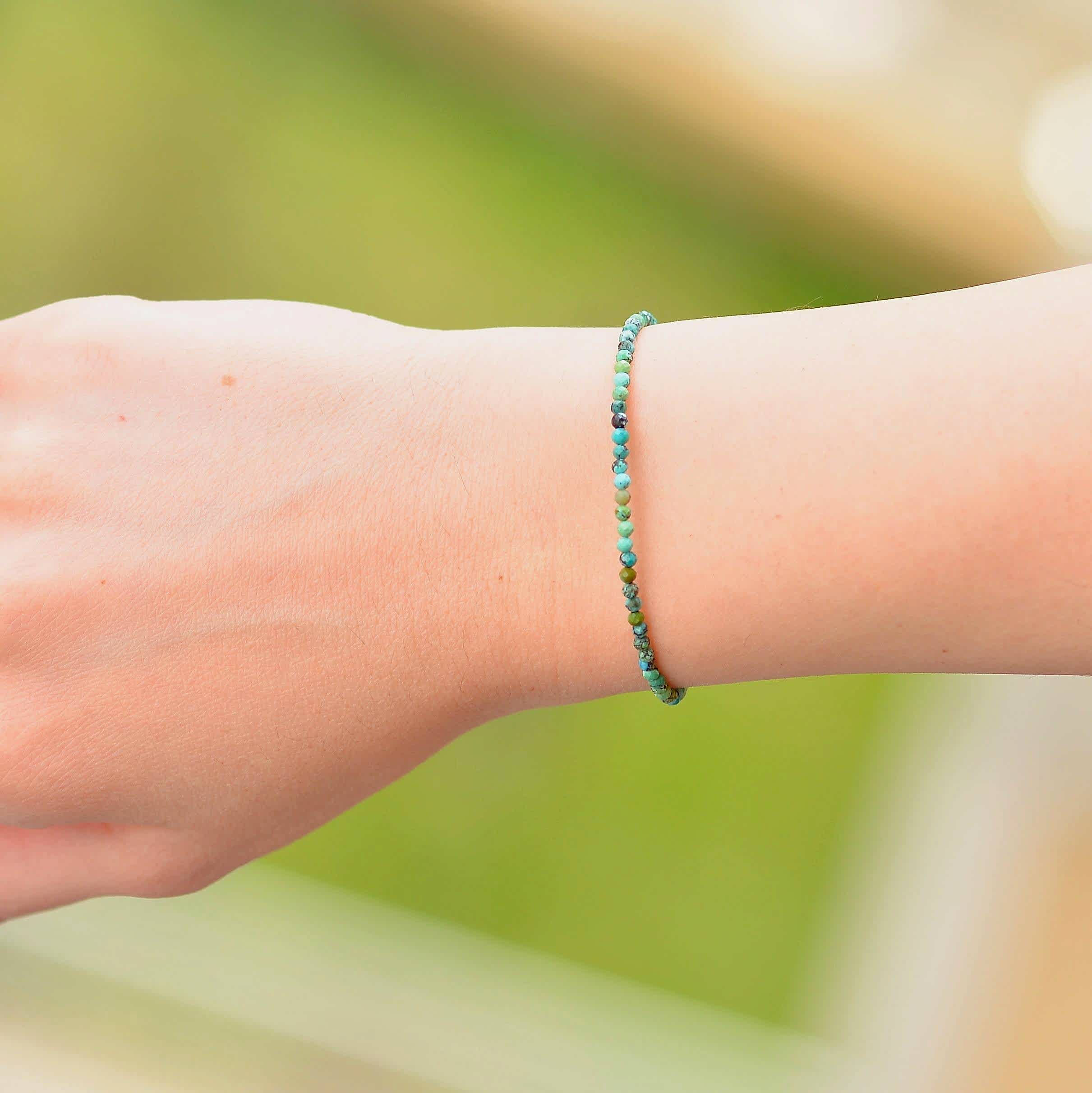 Çok İnce Krizokol Taşı Gümüş Bileklik   22 mm