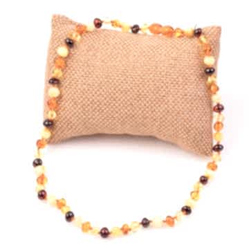 Damla Kehribar Bebek Kolyesi - Sertifikalı Ürün