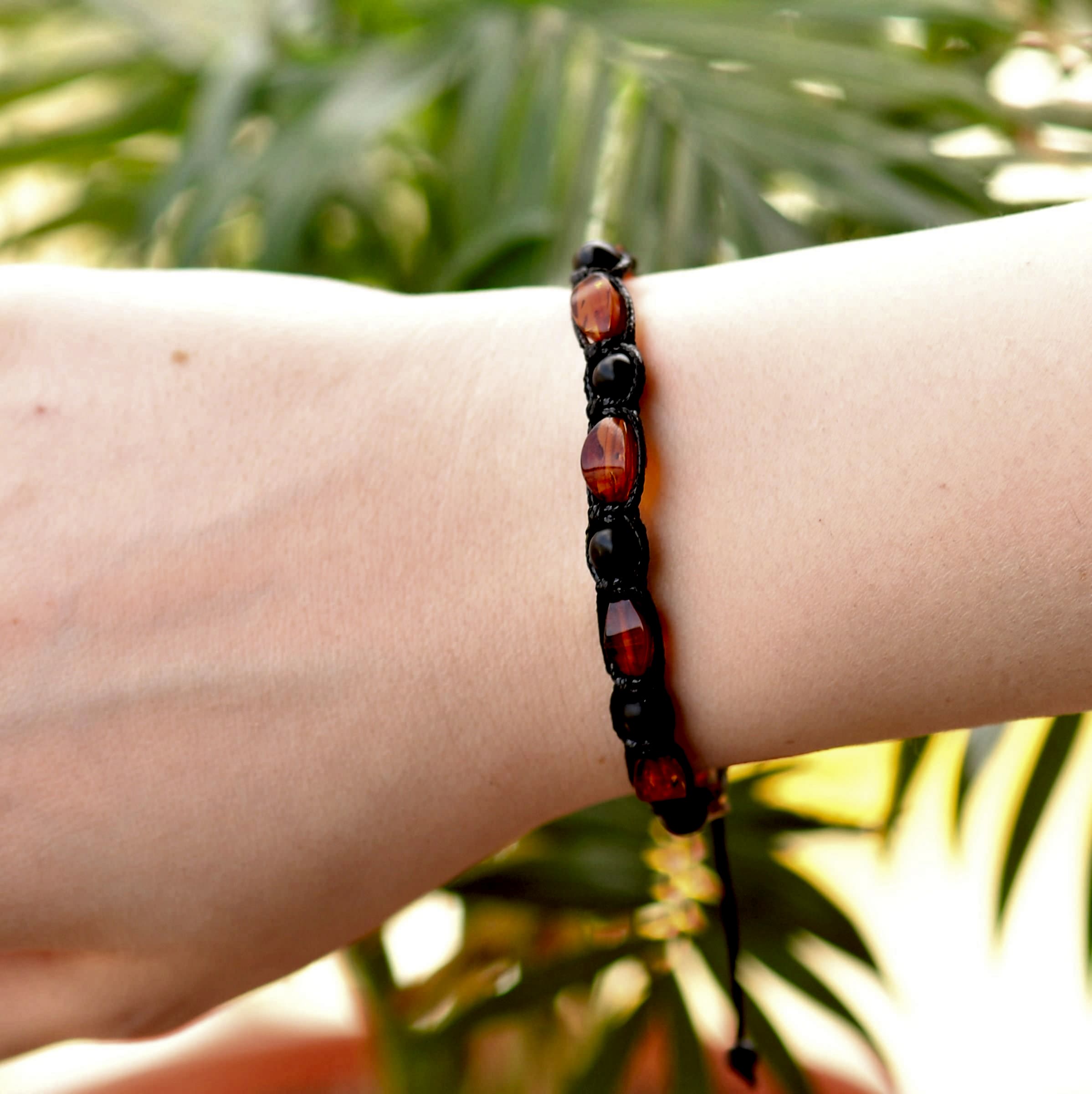 Damla Kehribar Makromeli Bileklik