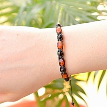 Damla Kehribar Makromeli Bileklik