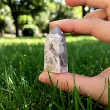 Doğal Çiçek Akik (Flower Agate) Kütle – Küçük Boy