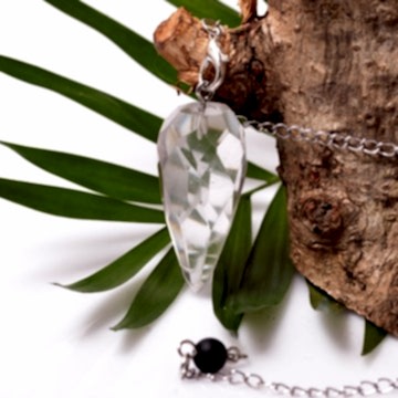 Faset Kesim Kristal Kuvars Taşı Pandül - Sarkaç