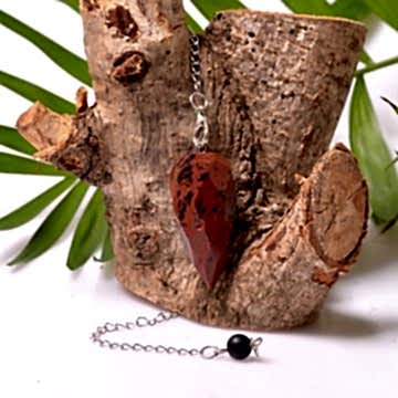 Faset Kesim Obsidyen Taşı Pandül - Sarkaç, Mahogany Obsidyen