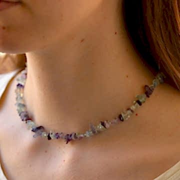 Florit Taşı Şekilsiz Kolye