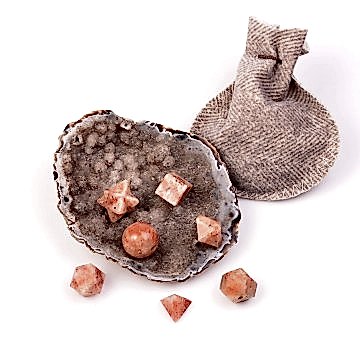 Güneş Taşı Geometrik Set - Kese Hediyeli