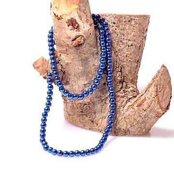 Hematit Taşı Dizi 4 mm - Mavi Renk