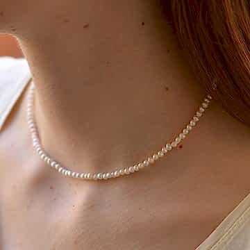 İnci Dizi Kolye - 5 mm