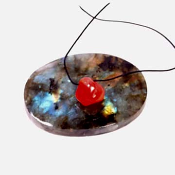 Delikli Karnelyan Akik Taşı Kütle - Küçük Boy