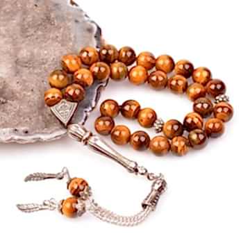 Kaplan Gözü Taşı Tesbih - 8 mm