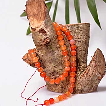 Karneol Akik Taşı Dizi - 8 mm - Karnelyan Akik