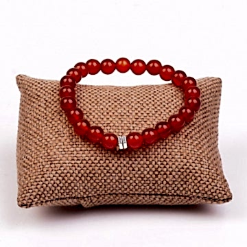 Kırmızı Akik Taşı Bileklik ( 8 mm )