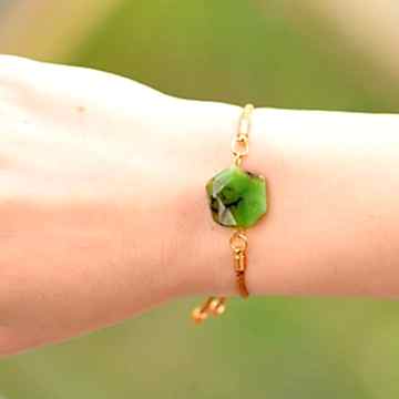 Krizopras Taşı İpli Bileklik - Ayarlamalı