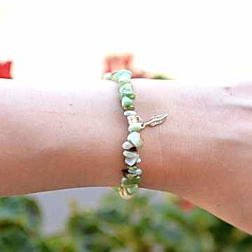 Krizopras Taşı Şekilsiz Bileklik