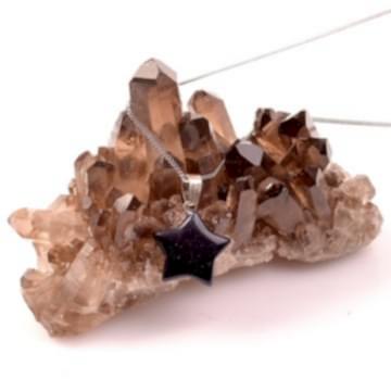 Lacivert Yıldız Taşı Kolye - Yıldız Şeklinde