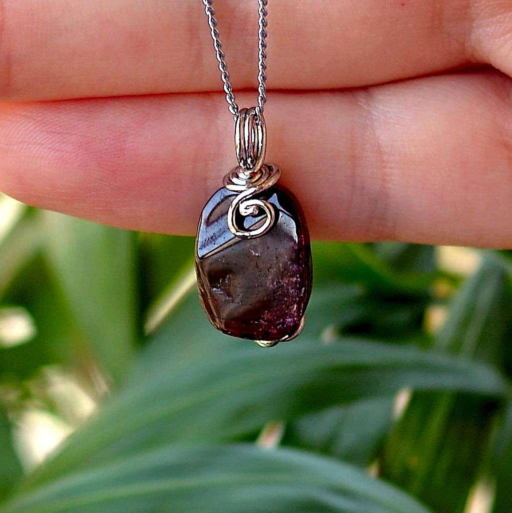 Lal Taşı Kolye   Garnet Taşı